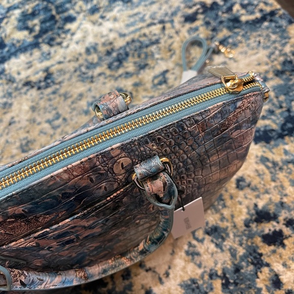 Brahmin Large Duxbury Satchel Handbag Blue Lace Melbourne NWT - Picture 7 of 8